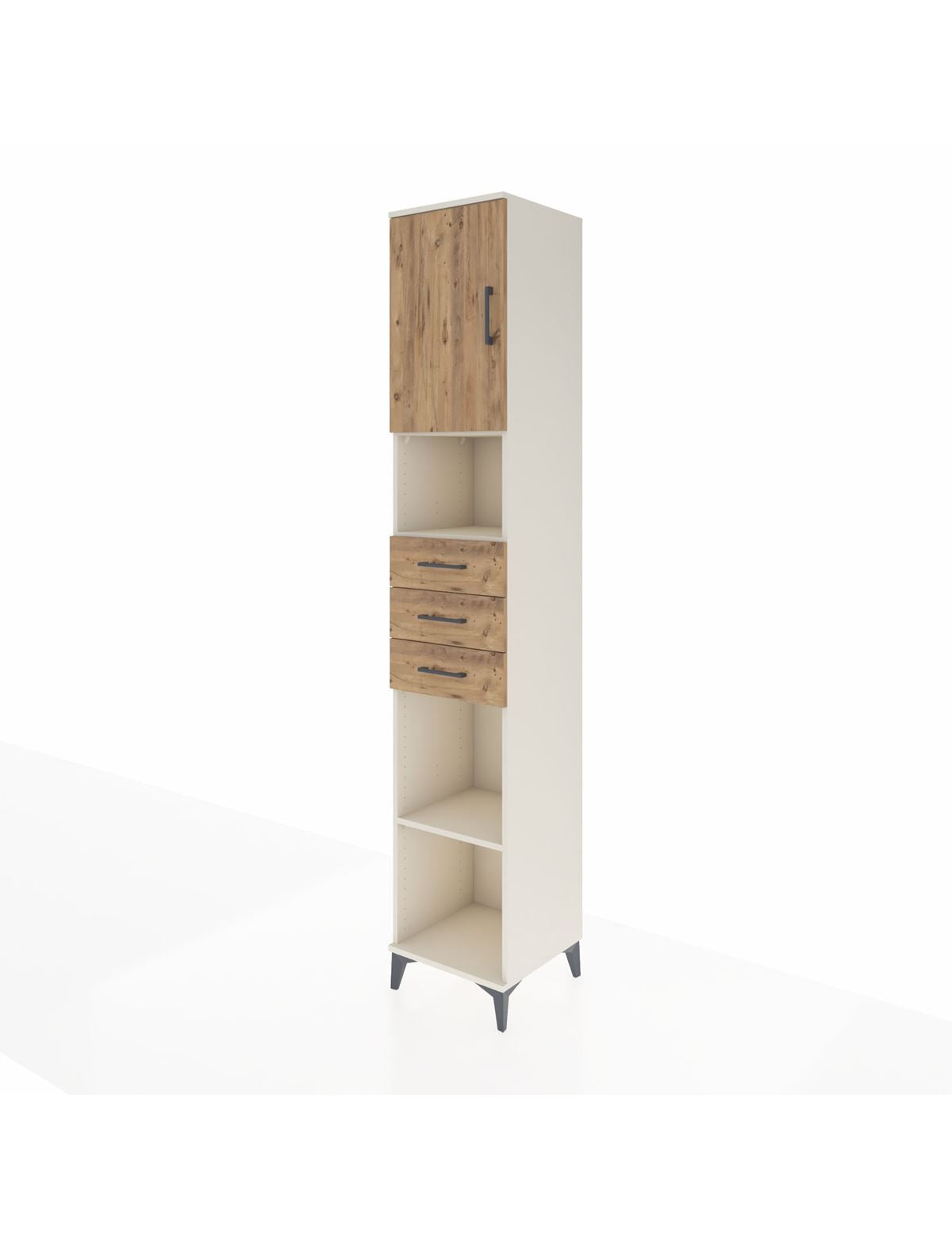 Hyperion Dolap 4 Raflı 3 Çekmeceli Tek Kapaklı 44x44x243 - S64M173V3B
