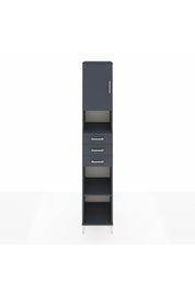 Hyperion Dolap 4 Raflı 3 Çekmeceli Tek Kapaklı 44x44x243 Antrasit-Antrasit