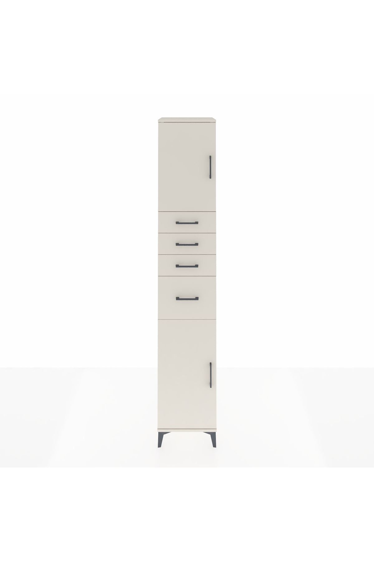 Hyperion Dolap 3 Raflı 4 Çekmeceli 2 Kapaklı 44x44x243 Aytaşı-Aytaşı