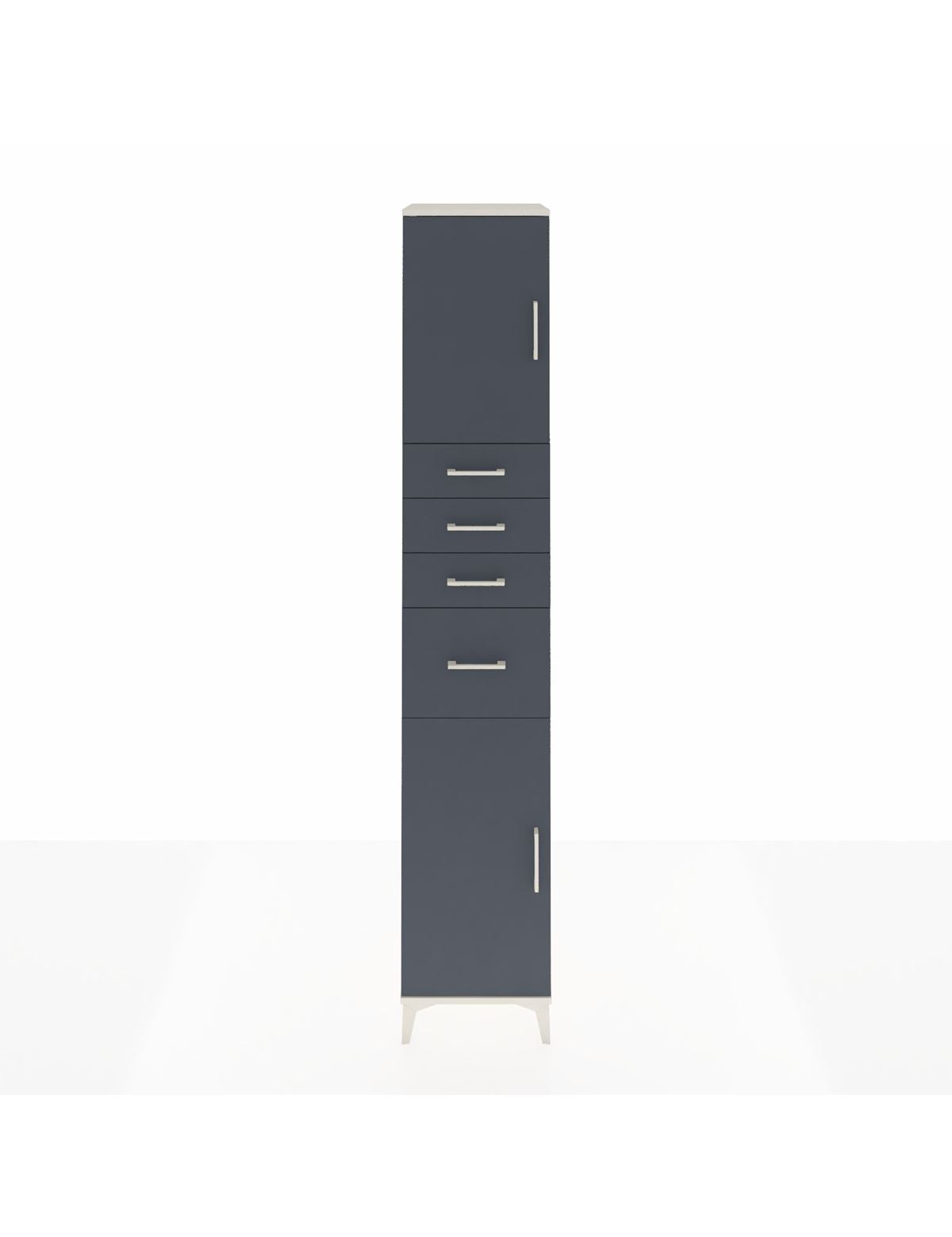 Hyperion Dolap 3 Raflı 4 Çekmeceli 2 Kapaklı 44x44x243 Aytaşı-Antrasit