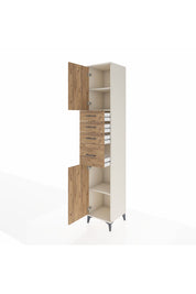 Hyperion Dolap 3 Raflı 4 Çekmeceli 2 Kapaklı 44x44x243 Aytaşı-Çam