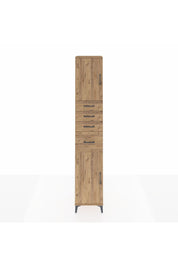 Hyperion Dolap 3 Raflı 4 Çekmeceli 2 Kapaklı 44x44x243 Çam-Çam