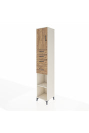 Hyperion Dolap 3 Raflı 4 Çekmeceli Tek Kapaklı 44x44x243 Aytaşı-Çam