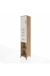 Hyperion Dolap 3 Raflı 4 Çekmeceli Tek Kapaklı 44x44x243 Çam-Aytaşı