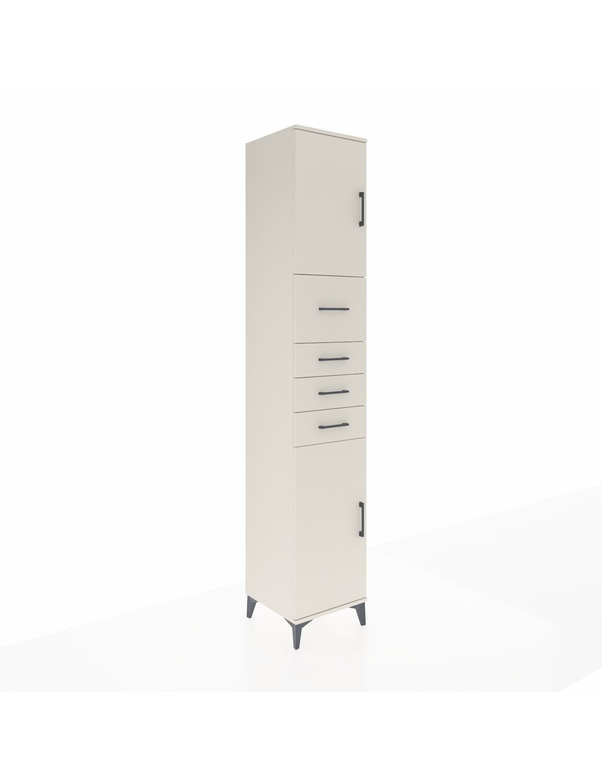 Hyperion Dolap 3 Raflı 4 Çekmeceli 2 Kapaklı 44x44x243 Aytaşı-Aytaşı