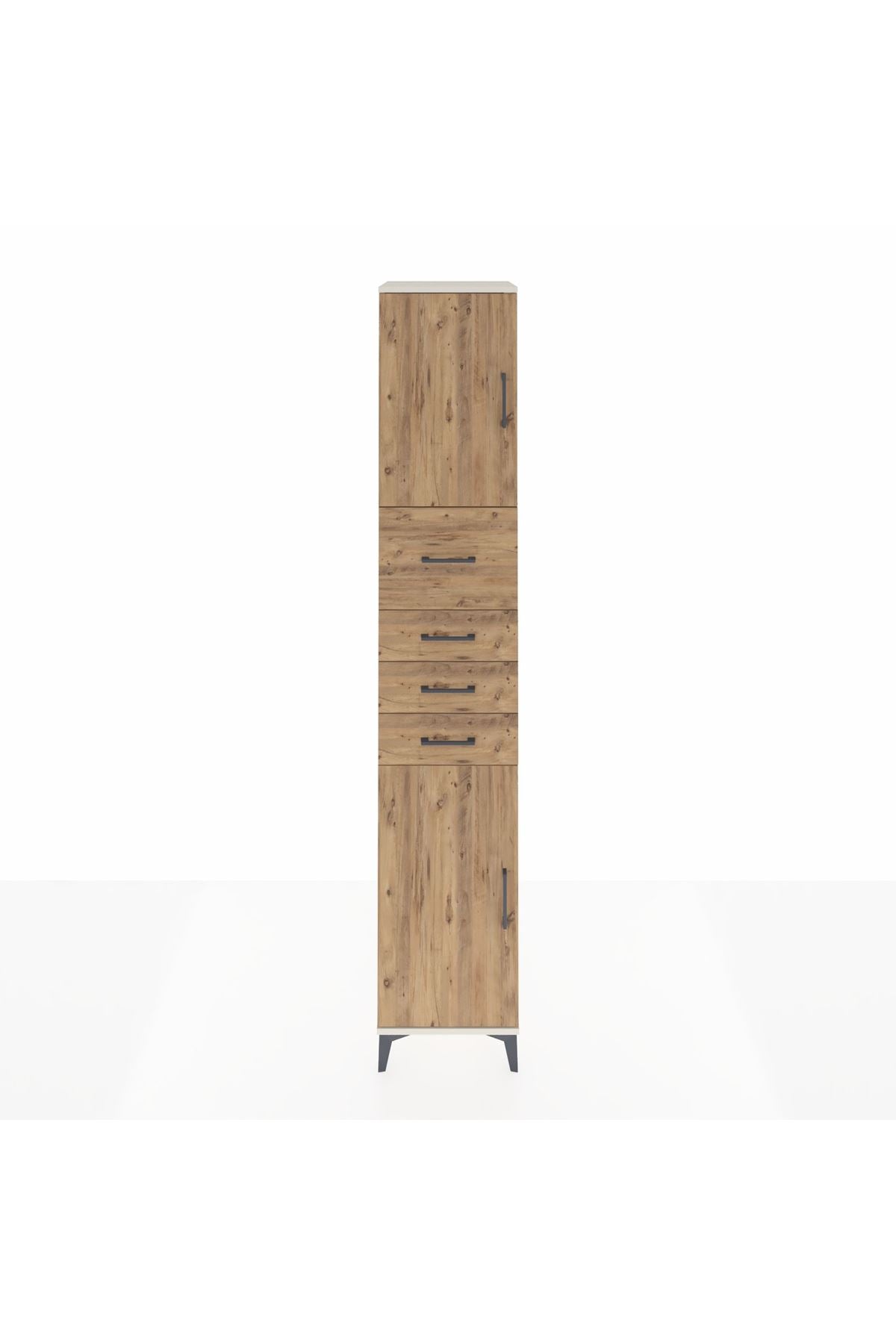 Hyperion Dolap 3 Raflı 4 Çekmeceli 2 Kapaklı 44x44x243 Aytaşı-Çam