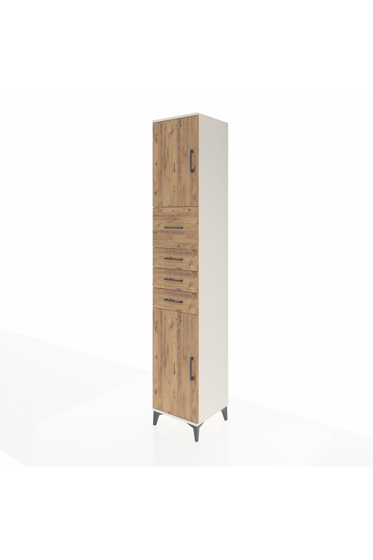 Hyperion Dolap 3 Raflı 4 Çekmeceli 2 Kapaklı 44x44x243 Aytaşı-Çam