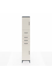 Hyperion Dolap 3 Raflı 4 Çekmeceli 2 Kapaklı 44x44x243 Antrasit-Aytaşı