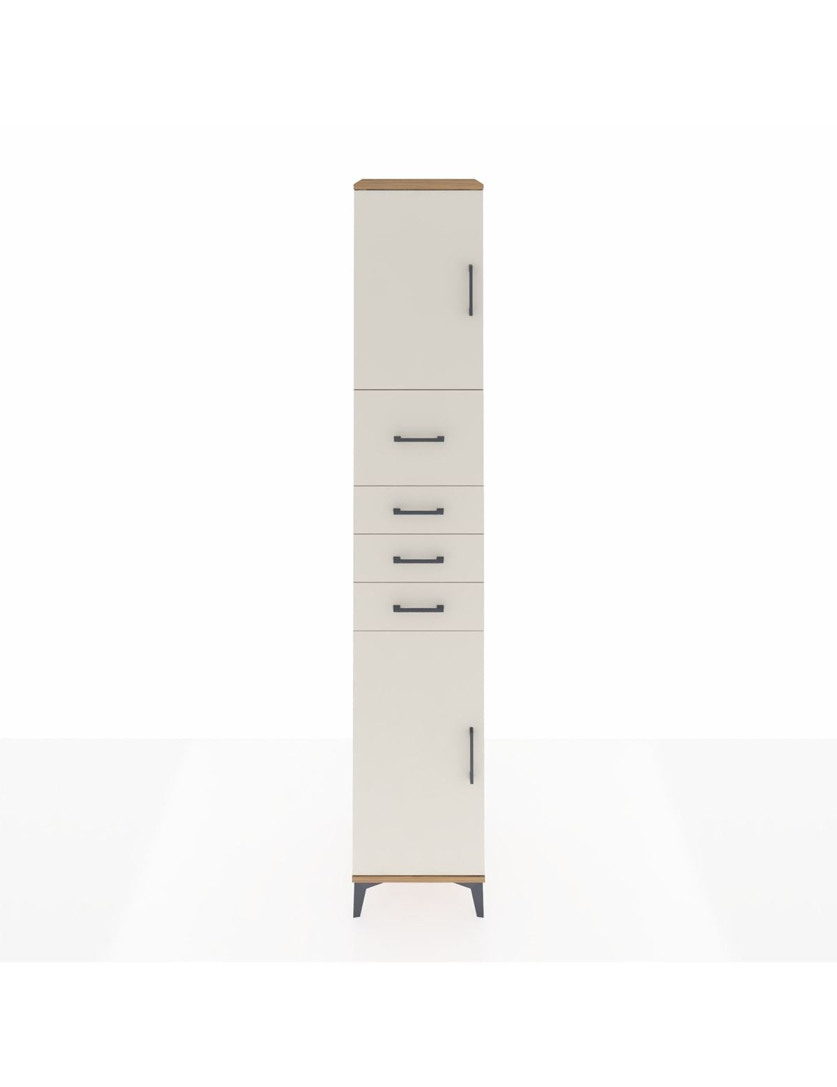 Hyperion Dolap 3 Raflı 4 Çekmeceli 2 Kapaklı 44x44x243 Çam-Aytaşı