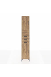 Hyperion Dolap 3 Raflı 4 Çekmeceli 2 Kapaklı 44x44x243 Çam-Çam