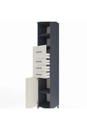 Hyperion Dolap 3 Raflı 4 Çekmeceli Tek Kapaklı 44x44x243 Antrasit-Aytaşı