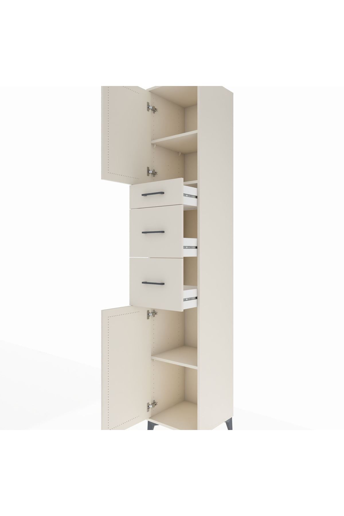 Hyperion Dolap 3 Raflı 3 Çekmeceli 2 Kapaklı 44x44x243 Aytaşı-Aytaşı