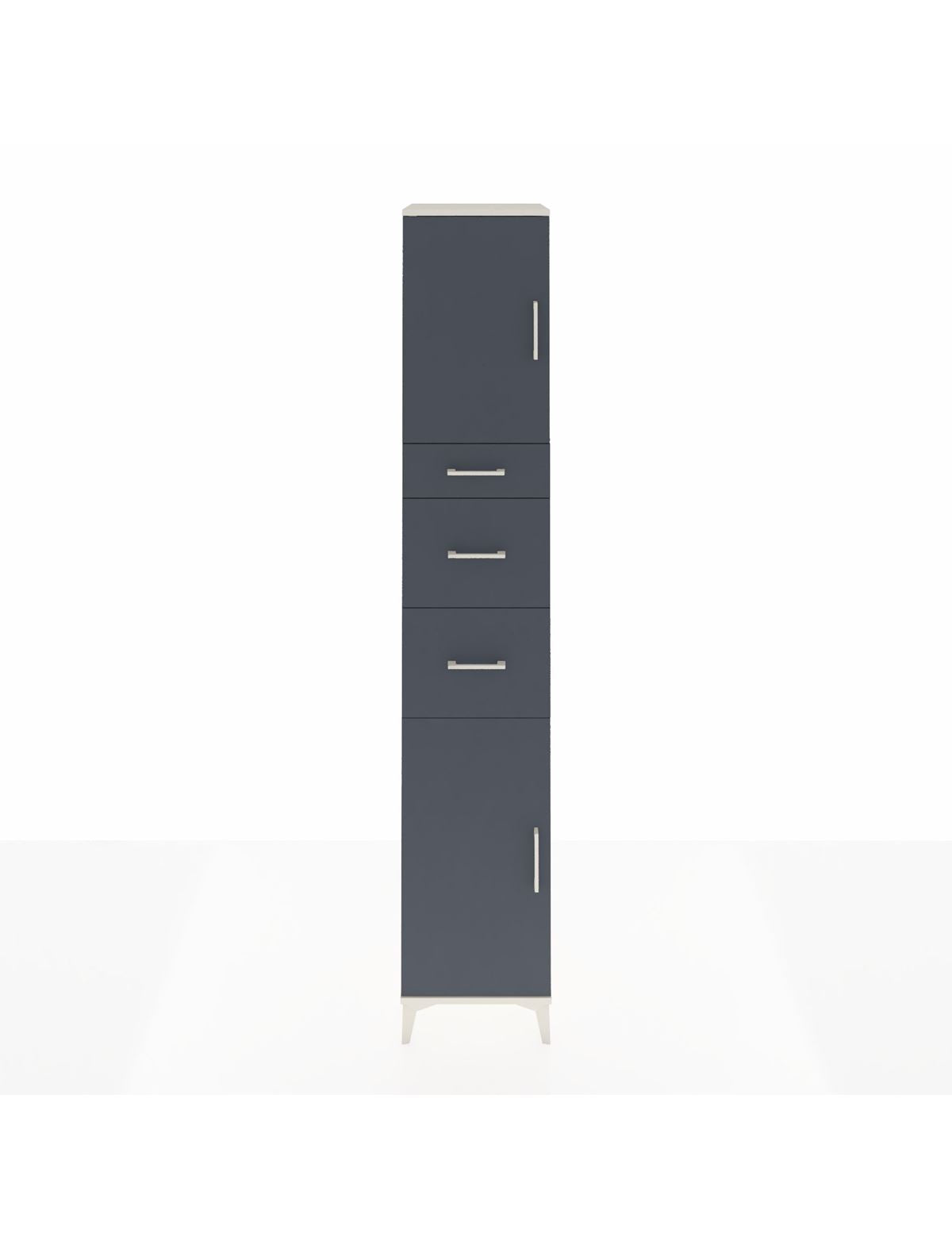 Hyperion Dolap 3 Raflı 3 Çekmeceli 2 Kapaklı 44x44x243 Aytaşı-Antrasit