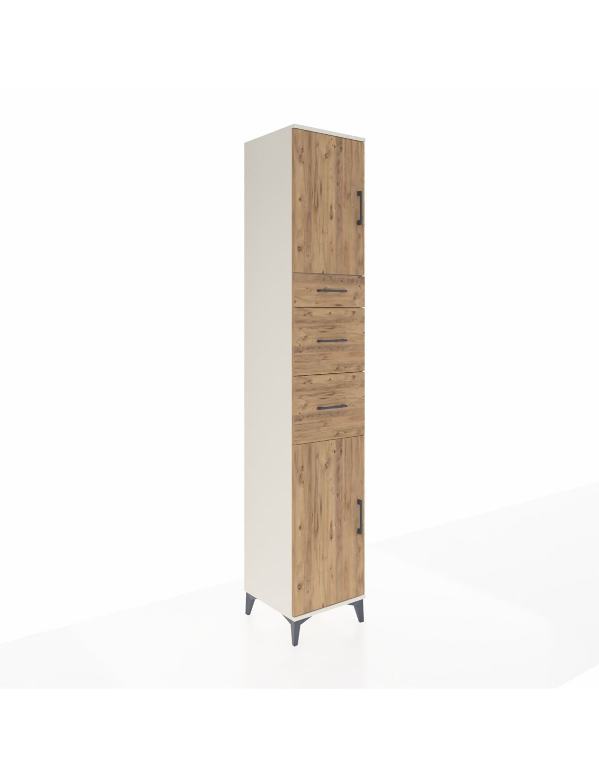 Hyperion Dolap 3 Raflı 3 Çekmeceli 2 Kapaklı 44x44x243 Aytaşı-Çam