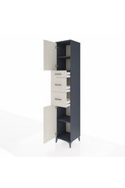 Hyperion Dolap 3 Raflı 3 Çekmeceli 2 Kapaklı 44x44x243 Antrasit-Aytaşı