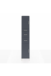 Hyperion Dolap 3 Raflı 3 Çekmeceli 2 Kapaklı 44x44x243 Antrasit-Antrasit