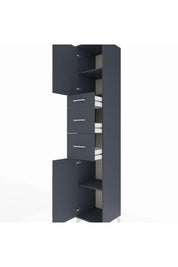 Hyperion Dolap 3 Raflı 3 Çekmeceli 2 Kapaklı 44x44x243 Antrasit-Antrasit