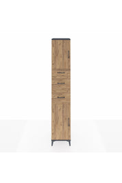 Hyperion Dolap 3 Raflı 3 Çekmeceli 2 Kapaklı 44x44x243 Antrasit-Çam