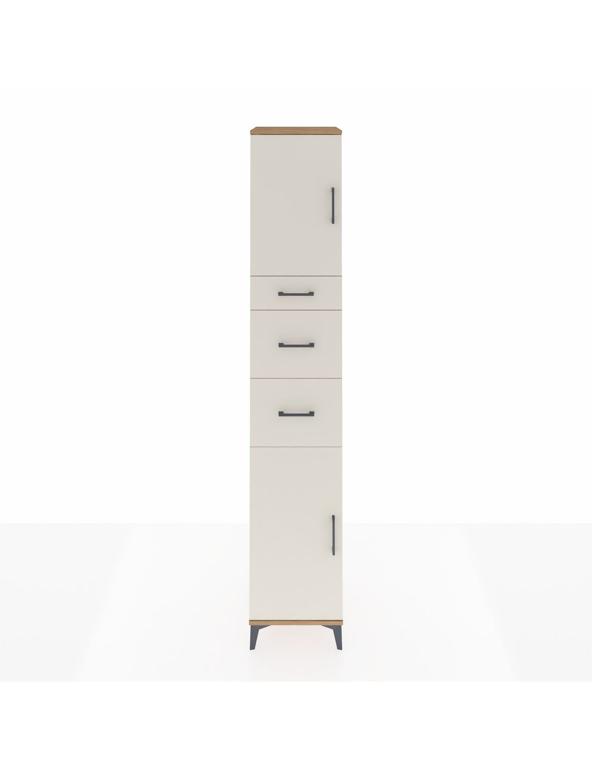 Hyperion Dolap 3 Raflı 3 Çekmeceli 2 Kapaklı 44x44x243 Çam-Aytaşı