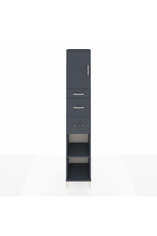 Hyperion Dolap 3 Raflı 3 Çekmeceli Tek Kapaklı 44x44x243 Antrasit-Antrasit