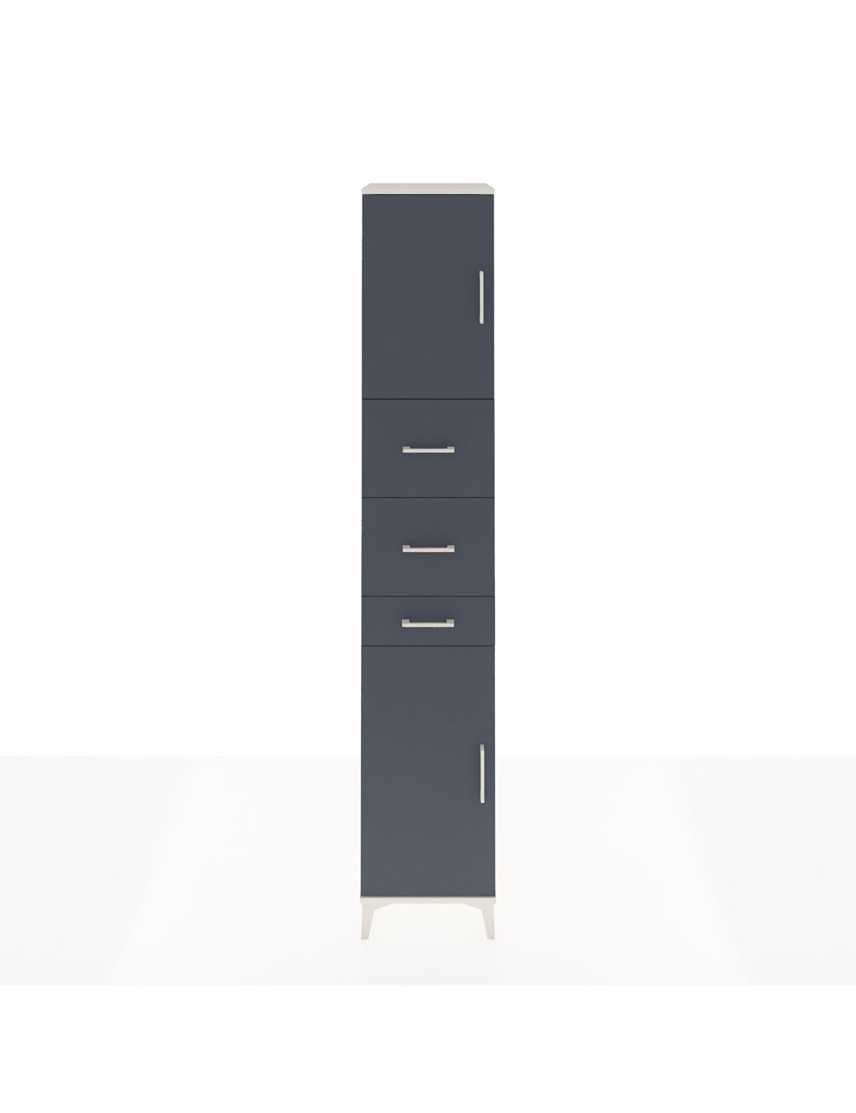 Hyperion Dolap 3 Raflı 3 Çekmeceli 2 Kapaklı 44x44x243 Aytaşı-Antrasit