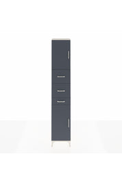 Hyperion Dolap 3 Raflı 3 Çekmeceli 2 Kapaklı 44x44x243 Aytaşı-Antrasit