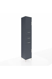 Hyperion Dolap 3 Raflı 3 Çekmeceli 2 Kapaklı 44x44x243 Antrasit-Antrasit