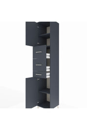 Hyperion Dolap 3 Raflı 3 Çekmeceli 2 Kapaklı 44x44x243 Antrasit-Antrasit