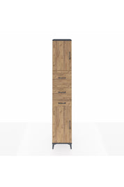 Hyperion Dolap 3 Raflı 3 Çekmeceli 2 Kapaklı 44x44x243 Antrasit-Çam