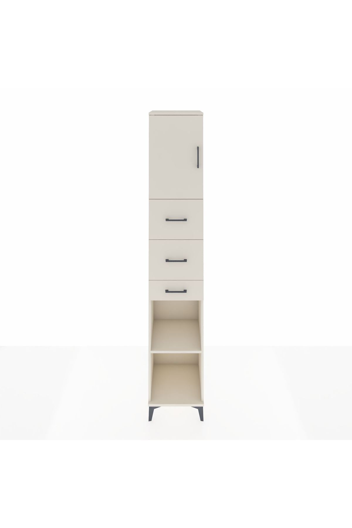 Hyperion Dolap 3 Raflı 3 Çekmeceli Tek Kapaklı 44x44x243 Aytaşı-Aytaşı