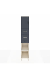 Hyperion Dolap 3 Raflı 3 Çekmeceli Tek Kapaklı 44x44x243 Aytaşı-Antrasit