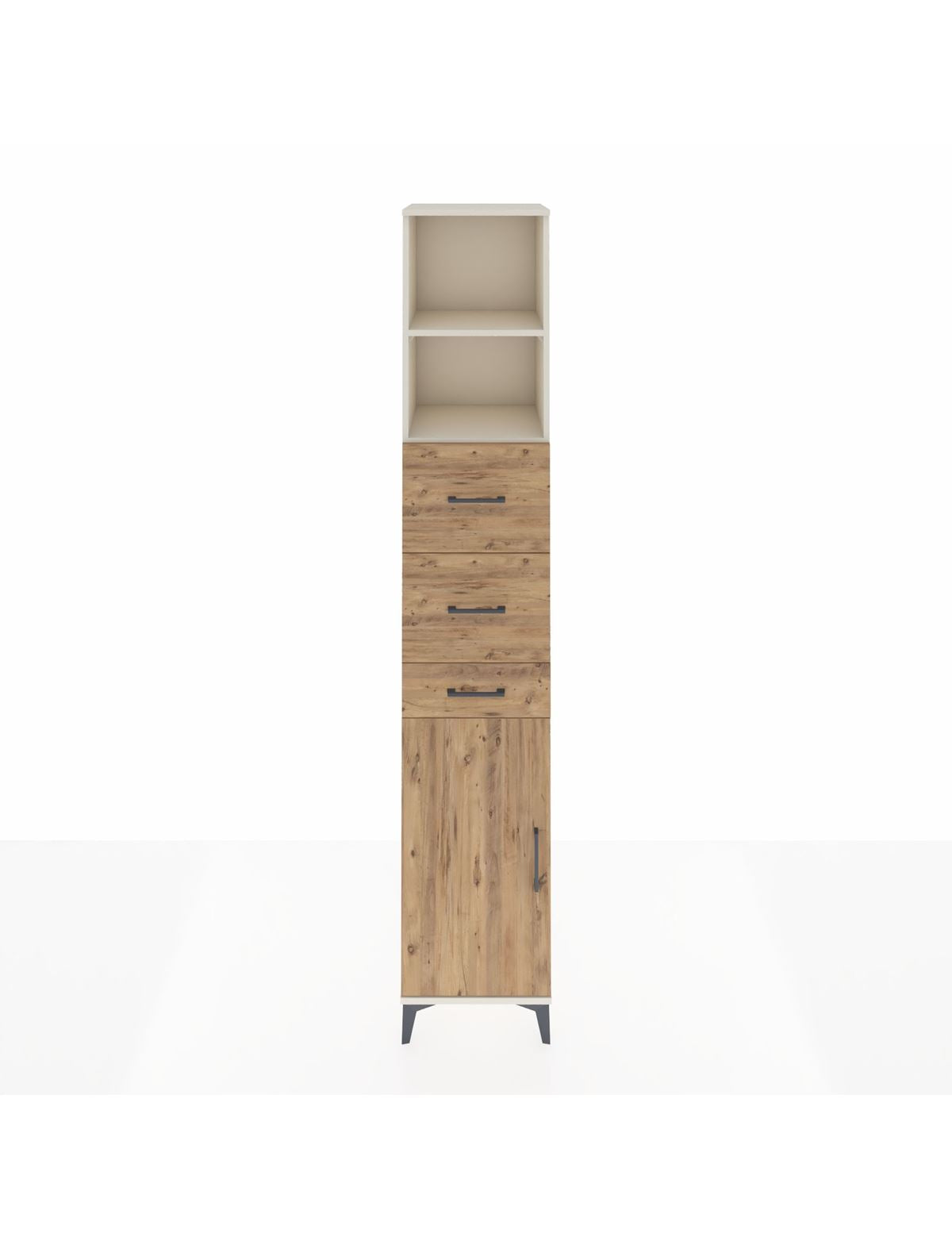 Hyperion Dolap 3 Raflı 3 Çekmeceli Tek Kapaklı 44x44x243 Aytaşı-Çam