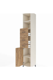 Hyperion Dolap 3 Raflı 3 Çekmeceli Tek Kapaklı 44x44x243 Aytaşı-Çam
