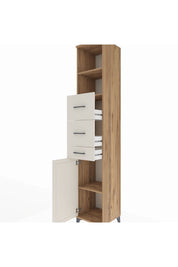 Hyperion Dolap 3 Raflı 3 Çekmeceli Tek Kapaklı 44x44x243 Çam-Aytaşı