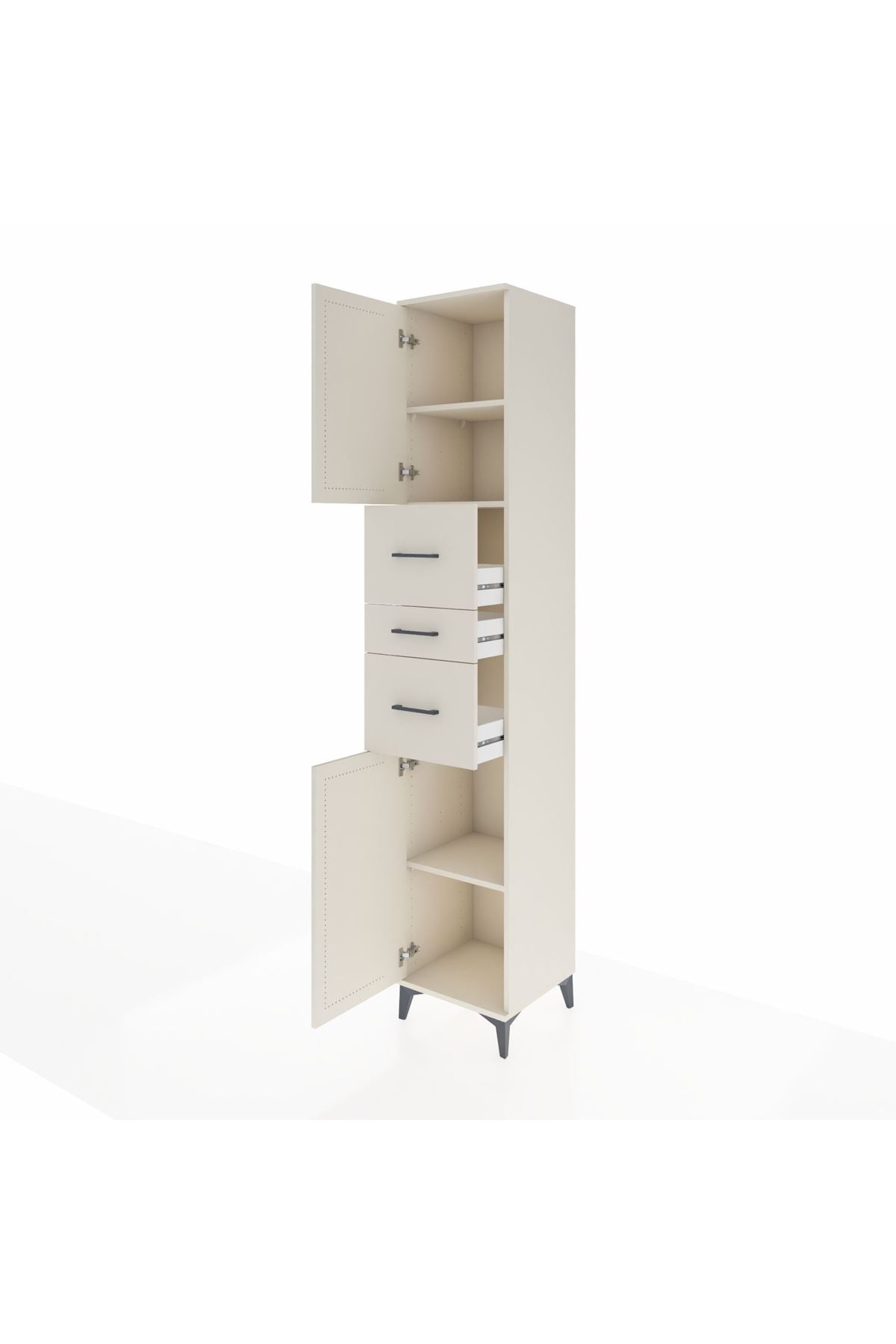 Hyperion Dolap 3 Raflı 3 Çekmeceli 2 Kapaklı 44x44x243 Aytaşı-Aytaşı