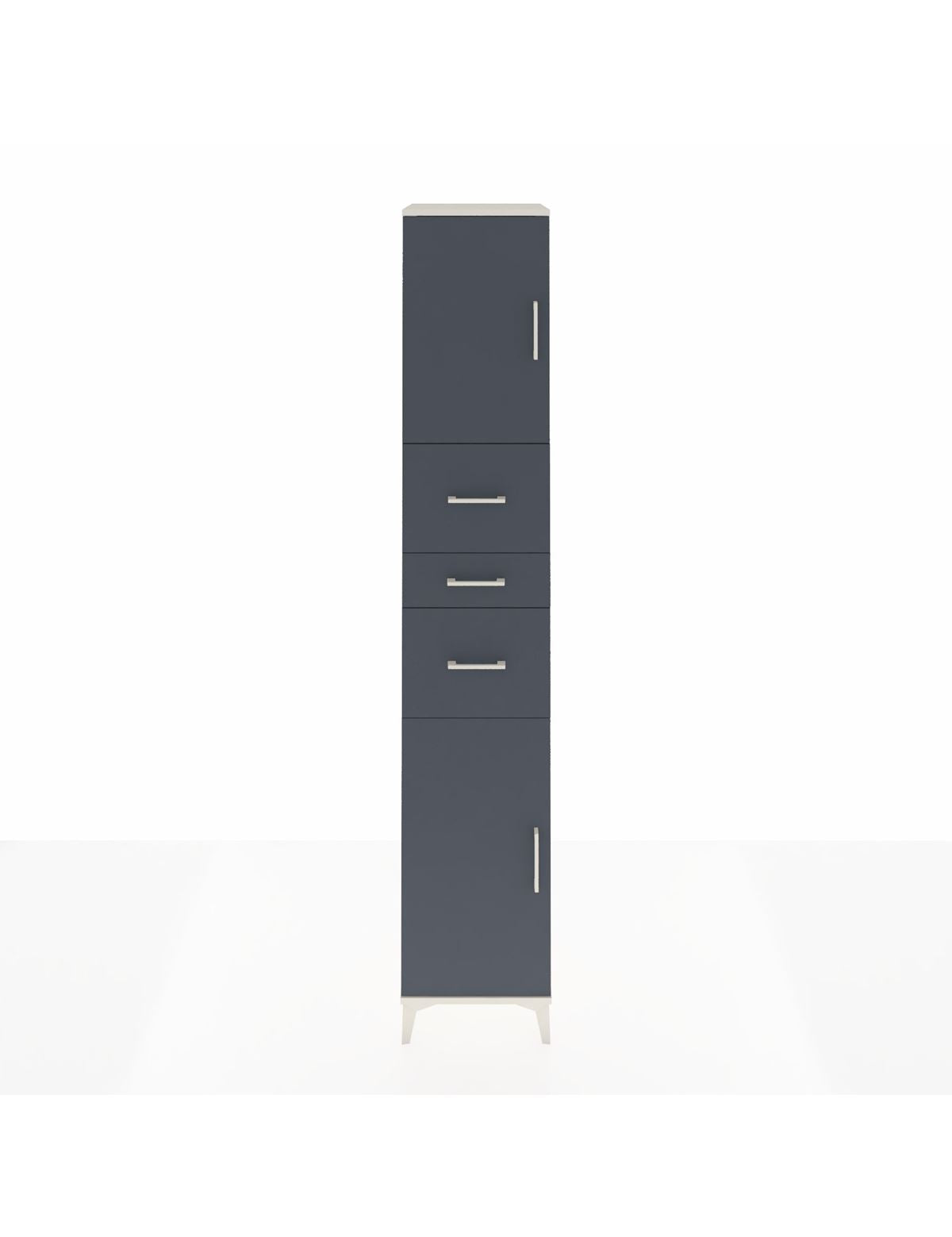 Hyperion Dolap 3 Raflı 3 Çekmeceli 2 Kapaklı 44x44x243 Aytaşı-Antrasit