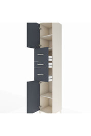 Hyperion Dolap 3 Raflı 3 Çekmeceli 2 Kapaklı 44x44x243 Aytaşı-Antrasit