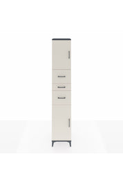 Hyperion Dolap 3 Raflı 3 Çekmeceli 2 Kapaklı 44x44x243 Antrasit-Aytaşı