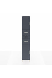 Hyperion Dolap 3 Raflı 3 Çekmeceli 2 Kapaklı 44x44x243 Antrasit-Antrasit