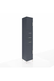 Hyperion Dolap 3 Raflı 3 Çekmeceli 2 Kapaklı 44x44x243 Antrasit-Antrasit