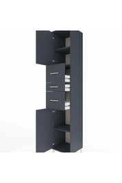 Hyperion Dolap 3 Raflı 3 Çekmeceli 2 Kapaklı 44x44x243 Antrasit-Antrasit