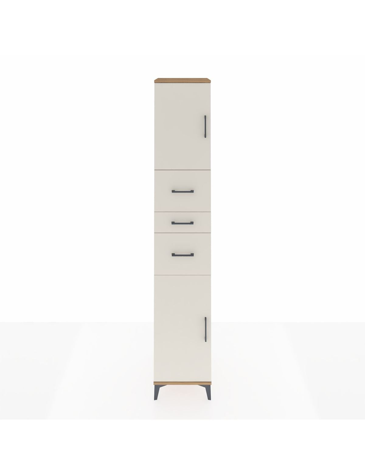 Hyperion Dolap 3 Raflı 3 Çekmeceli 2 Kapaklı 44x44x243 Çam-Aytaşı