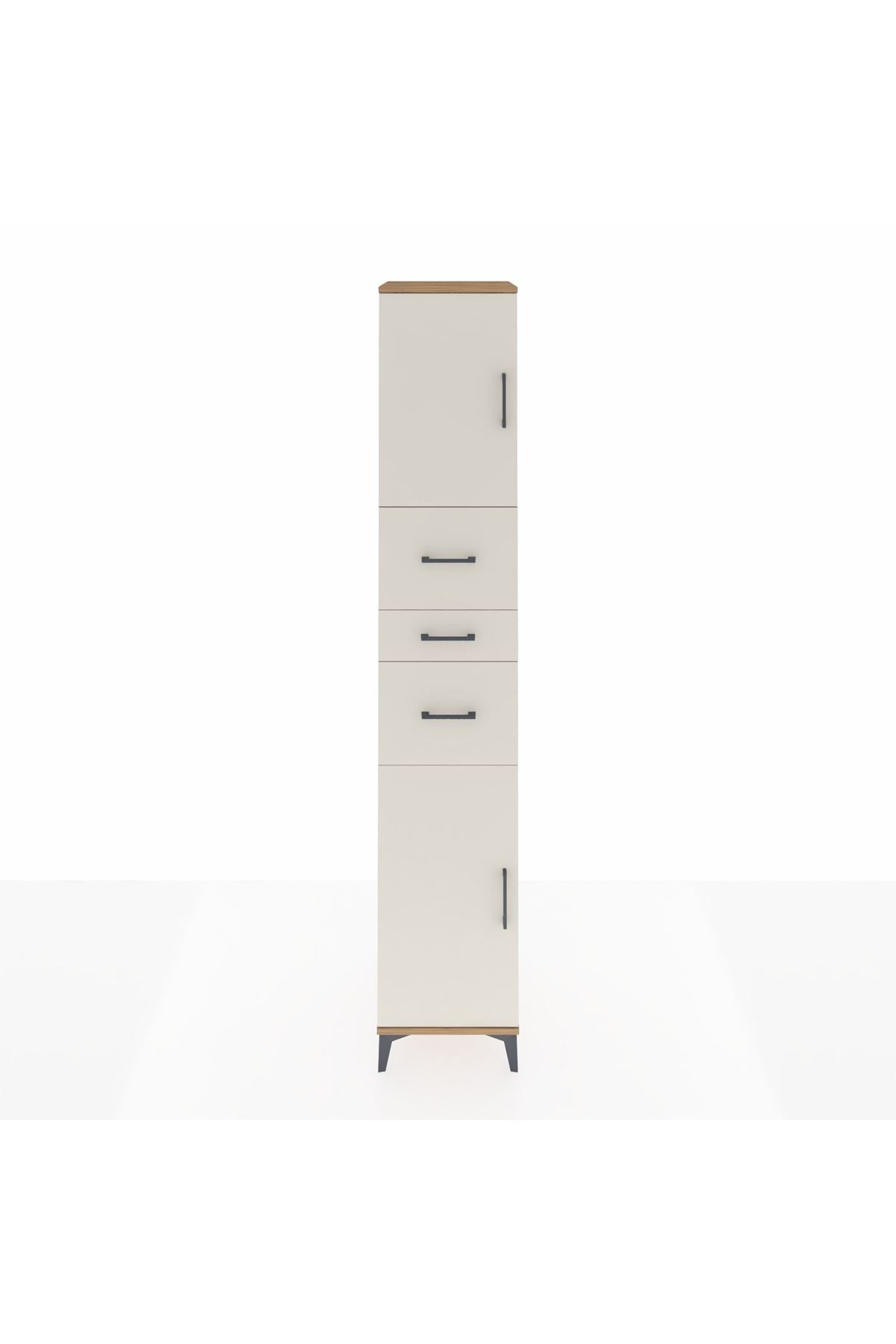 Hyperion Dolap 3 Raflı 3 Çekmeceli 2 Kapaklı 44x44x243 Çam-Aytaşı