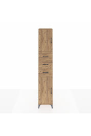 Hyperion Dolap 3 Raflı 3 Çekmeceli 2 Kapaklı 44x44x243 Çam-Çam