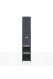 Hyperion Dolap 3 Raflı 3 Çekmeceli Tek Kapaklı 44x44x243 Antrasit-Antrasit