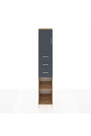 Hyperion Dolap 3 Raflı 3 Çekmeceli Tek Kapaklı 44x44x243 Çam-Antrasit