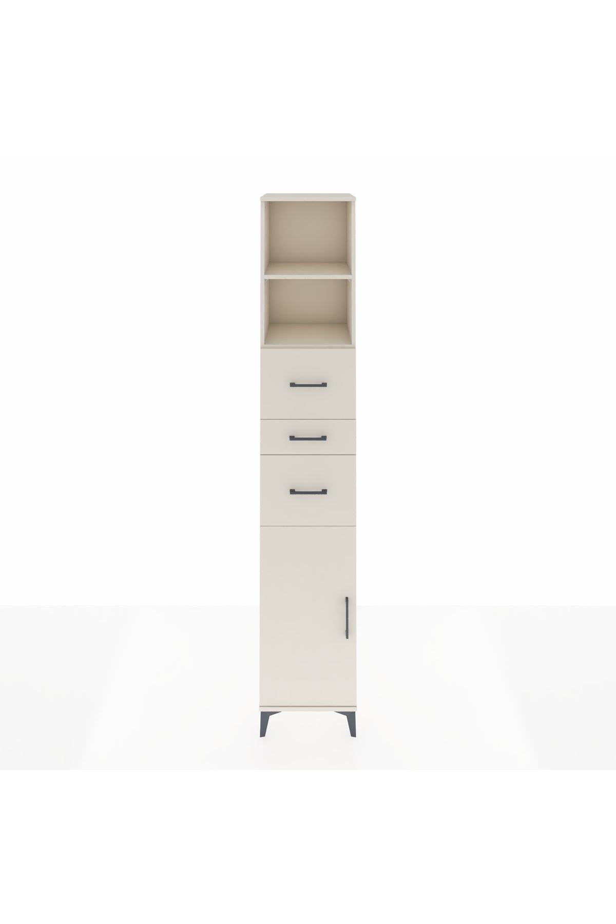 Hyperion Dolap 3 Raflı 3 Çekmeceli Tek Kapaklı 44x44x243 Aytaşı-Aytaşı