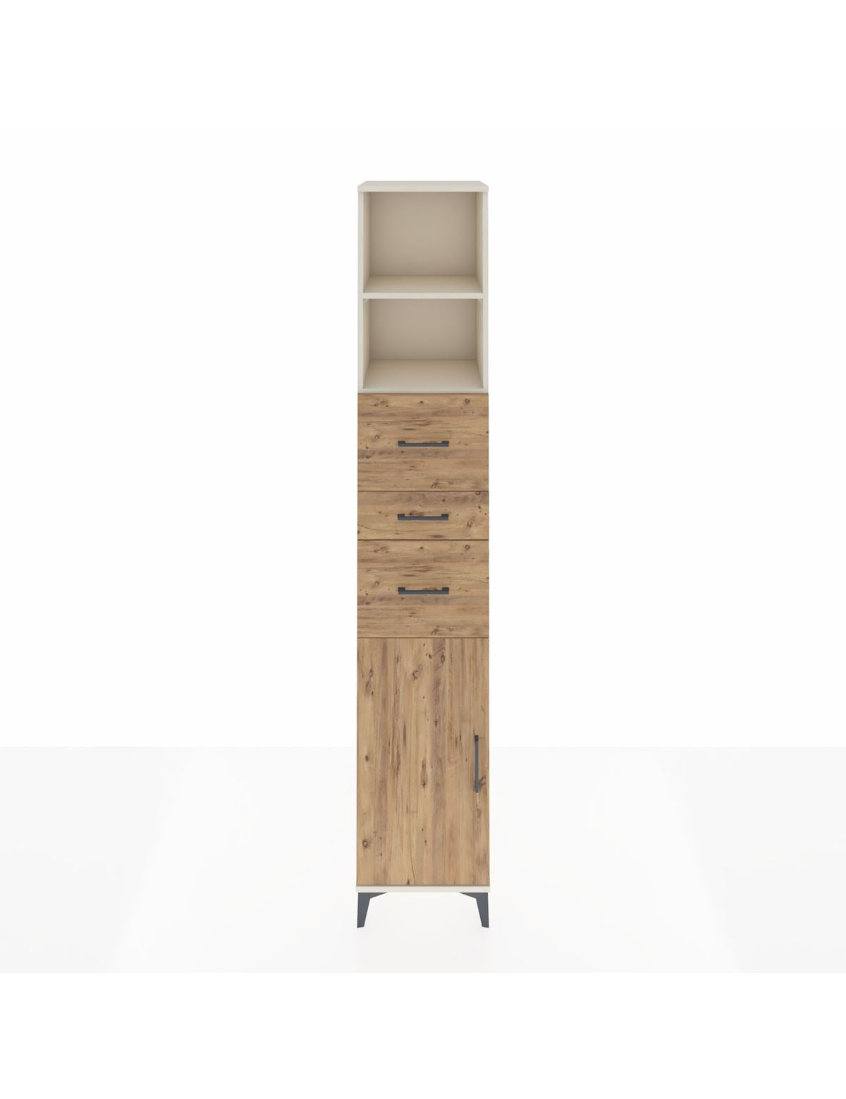 Hyperion Dolap 3 Raflı 3 Çekmeceli Tek Kapaklı 44x44x243 Aytaşı-Çam