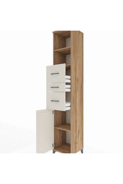 Hyperion Dolap 3 Raflı 3 Çekmeceli Tek Kapaklı 44x44x243 Çam-Aytaşı