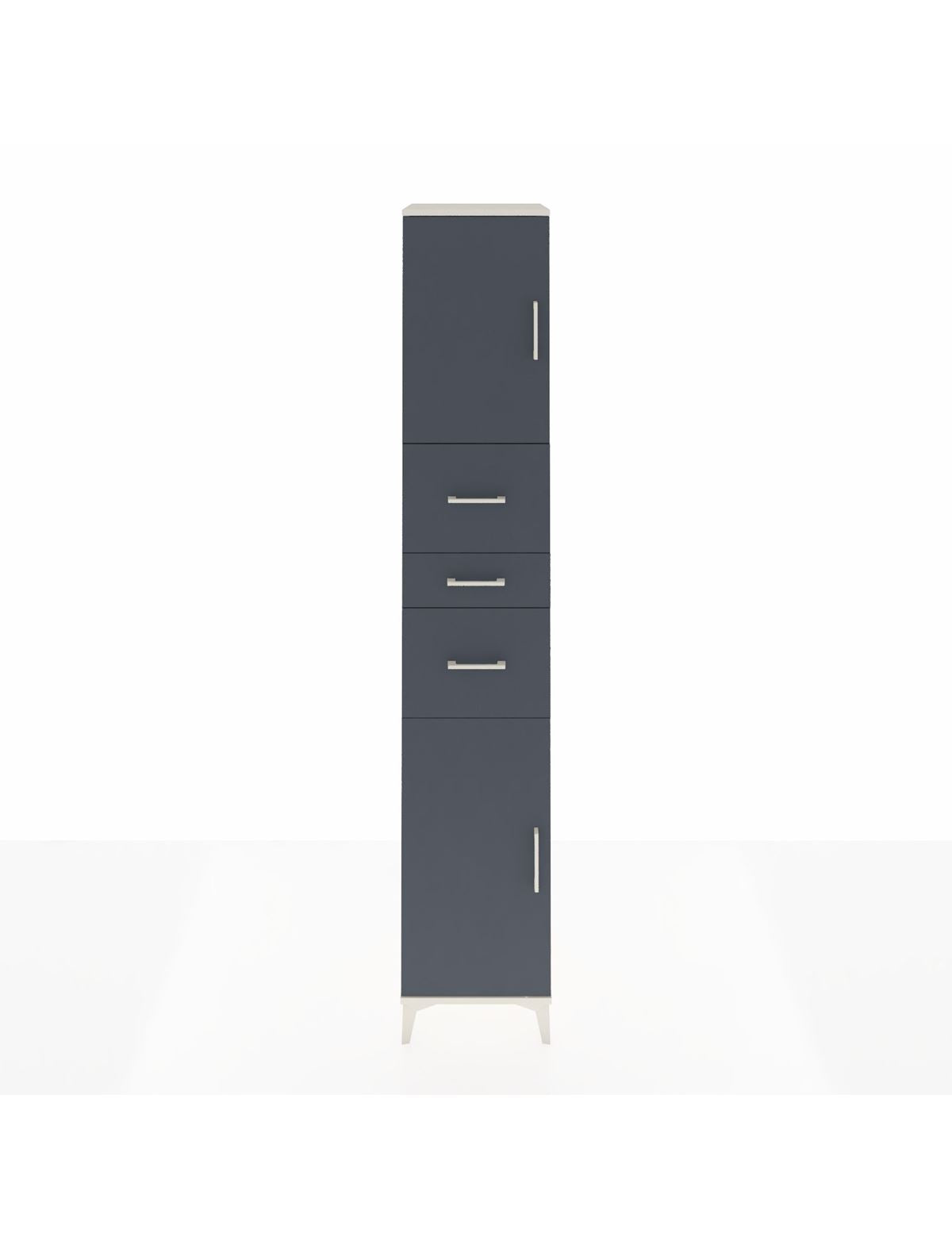 Hyperion Dolap 3 Raflı 3 Çekmeceli 2 Kapaklı 44x44x243 Aytaşı-Antrasit